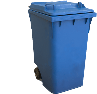 BLUE TRASH BIN